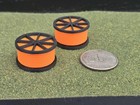 1 87 Scale Black Cable Reel With Orange Conduit Spool  2 Pack 