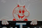 Reddy Kilowatt Montana Power Die Cut Steel Enamel Sign Great Sign  Great Gift 