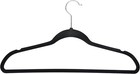 10 Slim Velvet Huggable Hangers - Black