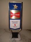 Vintage Acrylic Budweiser King Of Beers Gold Blue Red Beer Keg Tap Handle Rare 