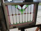   Antique American Stained Glass Window   28 75 X 22   Architectural Salvage