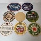 Vintage Beer Coasters Lot Of 8 Man Cave Bar
