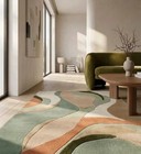 Modern Geometric Hand Tufted Wool Rug     Contemporary Abstract Area Rug Carpet