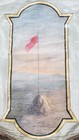 Vintage Odd Fellows Silk gold Leaf tone Processional lodge Room Banner