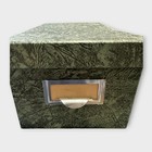 Vintage Cardboard Cardboard Metal Retro Index Cards File Box Adjustable Modern