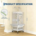 Large Bird Indoor Parakeet Cage With Playtop Bird Rope Perche Wheel For Parrot
