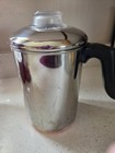 Vtg 1801 Revere Ware 10 Cup-85 Percolator Coffee Pot Copper stainless  Complete