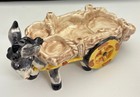 Vintage Ceramic Donkey   Cart Missing Items In Cart 7 
