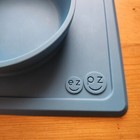 Ezpz Mini Mat Baby Placemat Silicone Suction Plate Bowl Gray Blue Lot Of 2