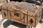 Rare 18th Century Revolutionary War Soldiers Deer Hide Covered Document Box 1780