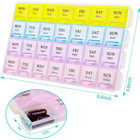 Stylish Pill Box 7 Day Ampm 4 7 Compartment Container For Medicine Case Fish Oil