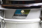Vintage Ludwig Acrolite 14x5  Aluminum Snare Drum 8 Lug Blue olive Badge 70 s