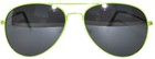 Green Aviator Metal Frame Men Women Dark Smoke Lens Sunglasses Shades Uvb
