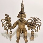Aztec Mayan Gold Warrior God Idol Figure 24 5cm 9 7in Tall Museum Replica