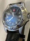 Vintage Swiss Army Military Men   s Watch Original Leather Band New  Battery