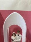 Vintage 1984 Wilton Wedding Cake Topper Bride   Groom In Original Box