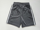 Adidas Little Boys 4 Dark Gray White Logo Shorts Short Pants Soccer 3 Stripe