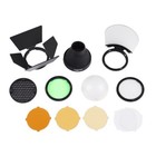 Godox V1 Pro V1pro-c Ttl Round Head Camera Flash Light For Canon   Ak-r1 Kit