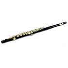 Sky Black Gold C Open Hole Flute W Case  Stand  Cleaning Rod  Cloth And More