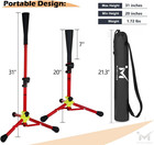 Baseball Batting Tee For Kids Ages 3-8  Adjustable 20-31 In Tripod T-ball Tee Wi
