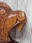 Vintage Signed Northwest Coast Style Thunderbird Wood Carving Wall Plaque 9 Inch