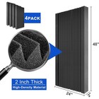 Acoustic Foam Panels 4 Pack 48 X 24 X 2in High Density Soundproofing