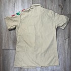 Boy Scouts Of America Bsa Men s Adult Shirt Medium Tan Sewn Patches