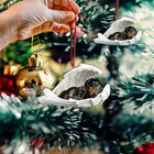 Dachshund Dog Sleeping Angel Car Ornament  Dachshund Dog Angel Wings Ornament