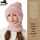 3 In 1 Ladies Knit Beanie Hat Fleece Lined Winter Scarf Mask Set Snow Caps Gifts