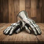 Medieval Hourglass Gauntlets     16g Steel Knight Armor Gloves For Larp   Cosplay