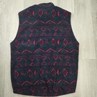 Vintage Gt Bicycles Vest Xl Fleece Pockets Full Zip Southwestern Aztec Usa 90s