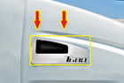 Kenworth T680-t880 2016  Upper Sleeper Window Trims With  t680  Cutout Ss Pair