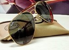 Nos Vintage Ray-ban Outdoorsman  tortuga  Bausch   Lomb B l Green Lens Usa 62mm