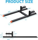 77  Clamp Pallet Forks 6000lbs Tractor Loader Bucket Skid Steer Fork W  Bar