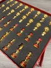 Rare Vintage 24 Carat Gold Plated Franklin Mint Official Cocacola Chess Set 1996