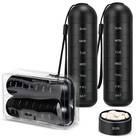 2 Pack Portable Waterproof Pill Organizer - Large Aluminum Weekly Medicine Case 