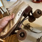 Vintage Roller Skates Wooden Wheels