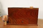 Old Japanese Wooden Charcoal Brazier Hibachi Tea Ceremony Tool Meiji Era