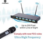 Proreck Mx66 Uhf Wireless Microphone System With 6 Channels Hand-held Mics Set
