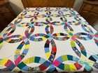 Machine Pieced  Double Wedding Ring King  Size Quilt Top