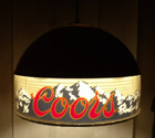 Vintage 1980 Coors Beer Hanging Lamp Light Sign Kcs Industries