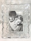 Vintage Mikasa Garden Terrace Crystal Picture Frame 5in X 7in Frosted   Clear   