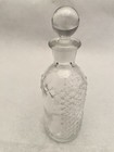 Poison Apothecary Diamond Lattice Clear Glass Bottle W stopper 5-3 16   t