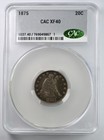 1875 Twenty Cent Piece 20c- Cac Xf40 - Nice   Original Low Mintage Tough 