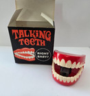 1970 Fishlove   Co  Wind-up Talking Teeth With Original Box   Key