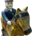 Horse Vintage Horse Collectible Wooden Horse And Rider Pull Toy