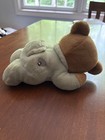 Eden Plush Musical Blue Teddy Bear Baby Wind Up Sleeping Laying Down Vtg