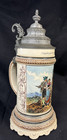 Nice  German Beer Stein W  Lid 1 2 0 5 Liter Beer Mug