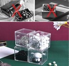 8-pack Clear Acrylic Mini Storage Boxes With Lids     Small Square Containers
