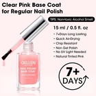 Clear Nail Polish Base Coat Pink Tint  Sheer Regular Nail Polish Quick Dry  C   